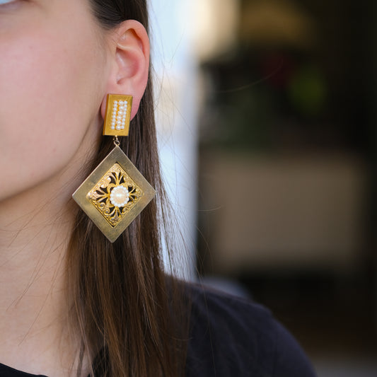 Sylviane vintage oorbellen